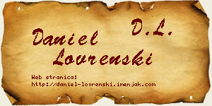 Daniel Lovrenski vizit kartica